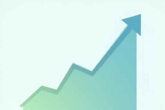 A graph showing economic growth with an upward trend, symbolizing positive financial markets.