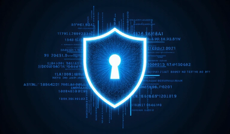 Cyber security shield protecting data